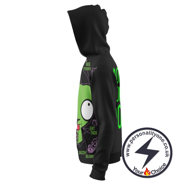 Invader Zim Zombie GIR Zip Up Hoodie Jacket